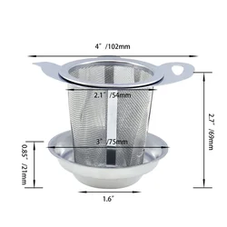 Elegant Stainless Steel Tea Infuser Strainer and Sieve Set (C)