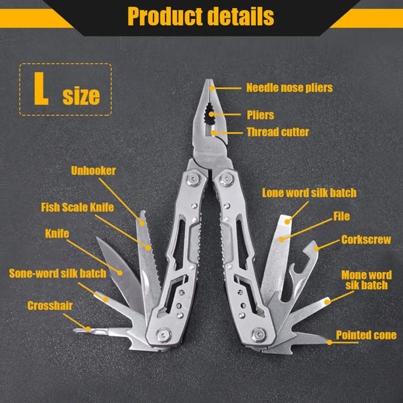 Alicat Universal Multiherramienta, Cuchillo Plegable, Herramientas Manual De Supervivencia, Alicat De Punta De Aguja, Pelacabl, Herramienta De Reparación Multifuncional - AliExprs