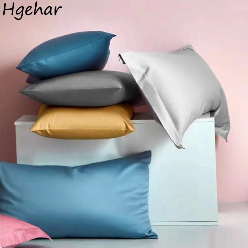 

48x74cm Plain Pillowcase Bedroom Soft Breathable Comfortable Pillow Case Skin-friendly Couple Pillows Cover Modern Kussensloop