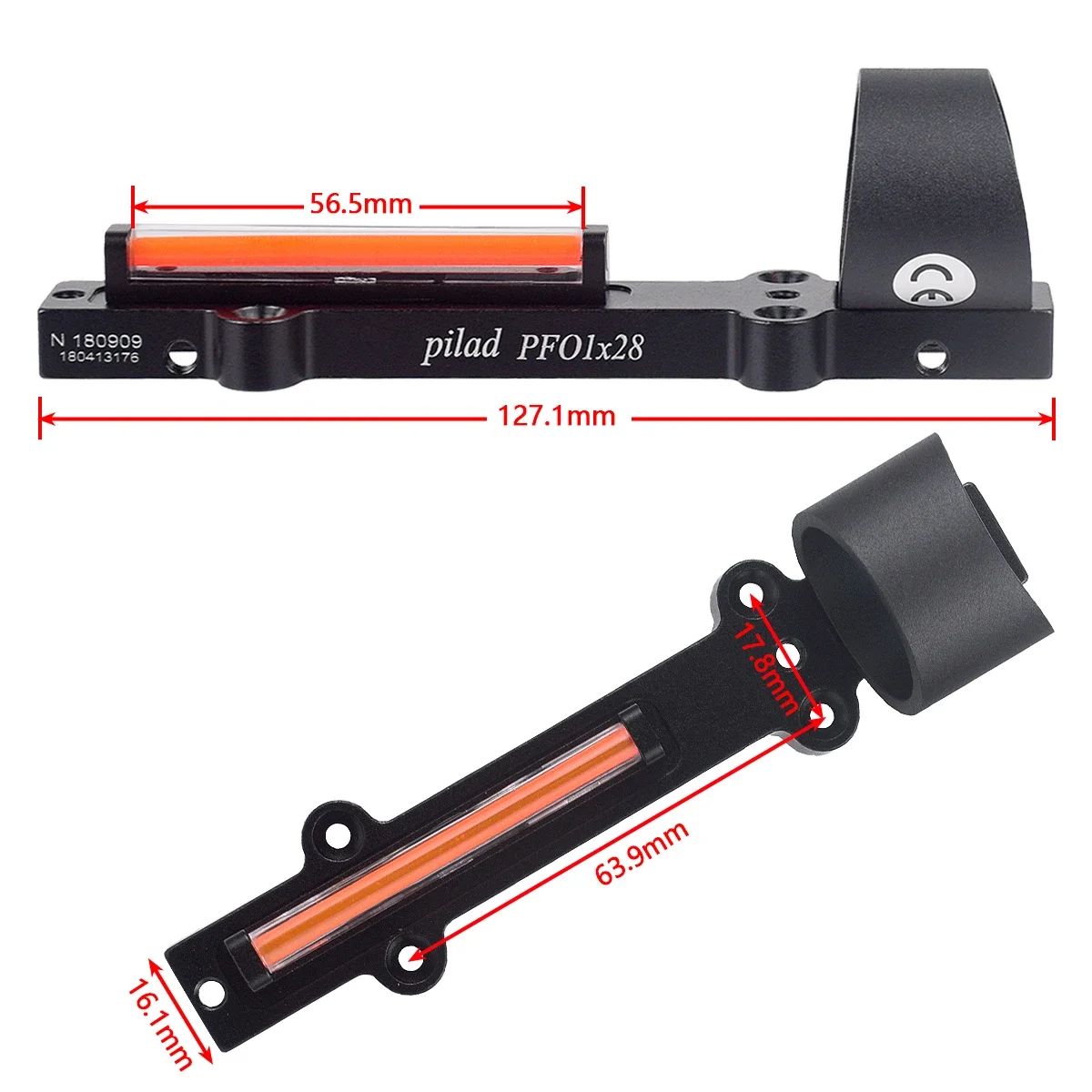 VOMZ Fiber Optic Red Dot Sight 11mm Rail
