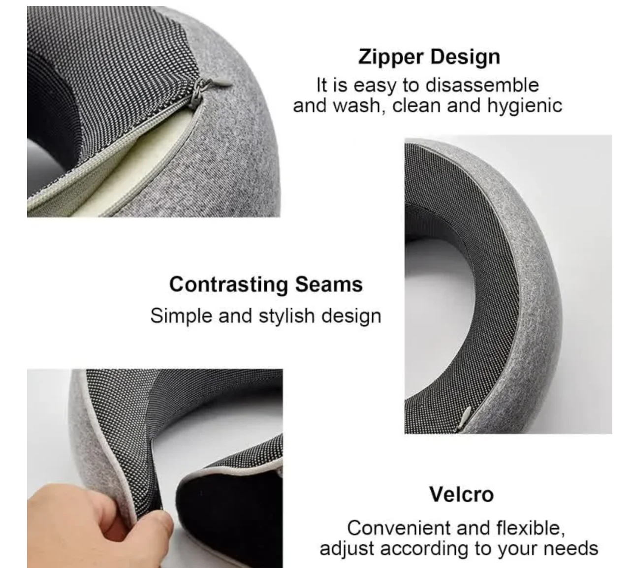 Ergonomic Memory Foam Travel Neck Pillow - Snail Style Supportive Comfort for On-the-Go Rest