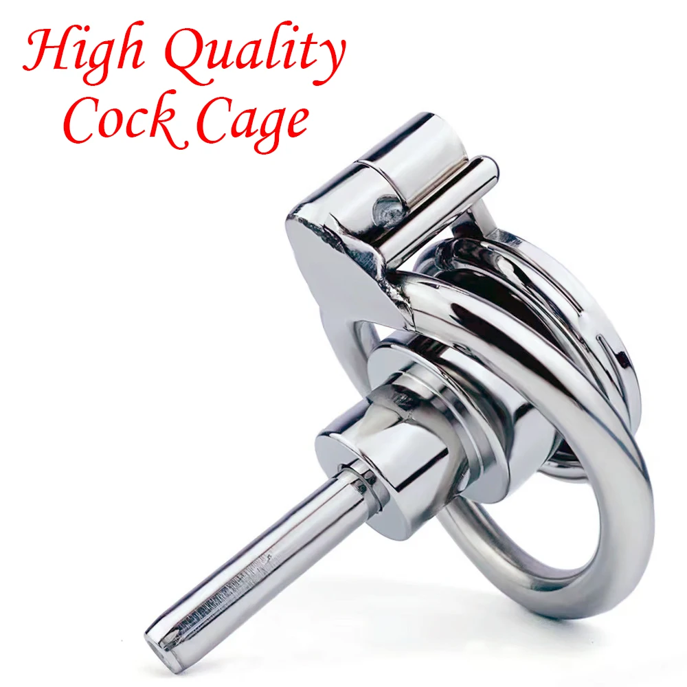 

Sissy Screw Lock Bondage Negative Chastity Cage Metal Cock Cage Penis Lock ; Catheter Gay Slave Adults Sextoys For Men 18+