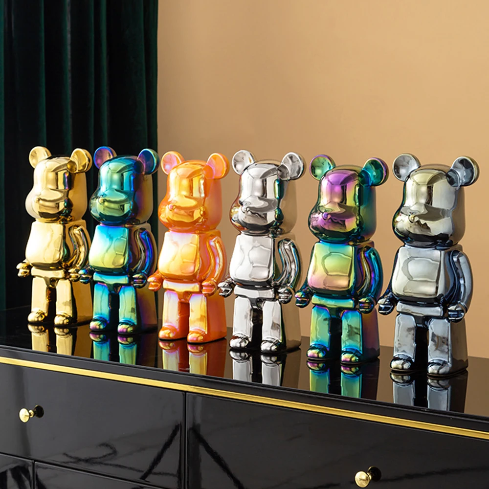 

Bearbrick Statue Desk Accessories Bedroom Decoration Home and Decoration Luxury Living Room Decoration Figurines for Interior