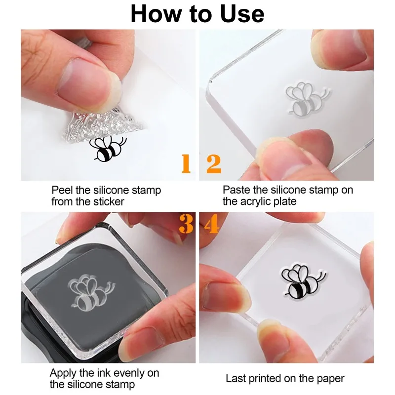 Gnome Dwarf Silicone Clear Stamp 1Sheet Butterfly and Bee Flower Transparent Silicone Stamp Sunflower Clear for Scrapbook clear stamps,clear rubber stamps