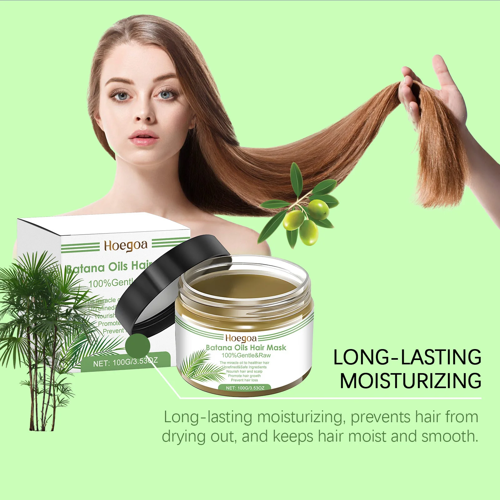 Pure Organic Hair Mask Batana Oil Hair Growth Oil Natural Treatment Nourishing Reduce Loss Anti-Breakage
