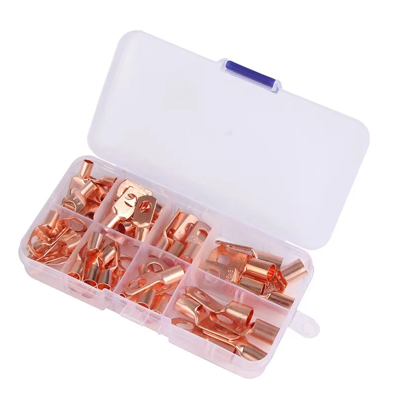 60PCS SC Tinned Copper Lug Ring Wire Connectors Bare Cable Terminal 60PCS SC Tinned Copper Lug Ring Wire Connectors Bare Cable Terminal