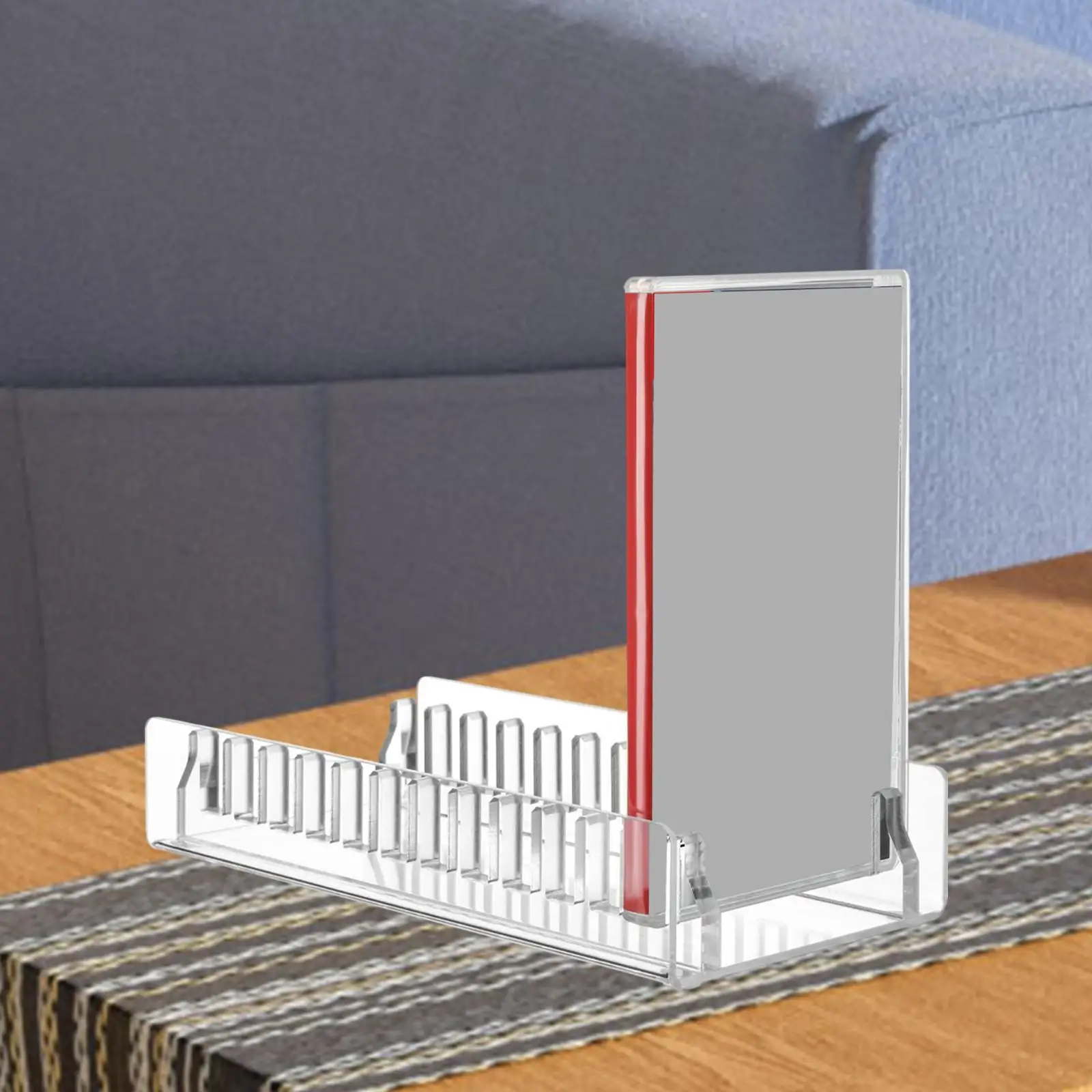 Acrylic Game Storage Organizer Stand Lightweight Clear Game Display Holder Fits 12 Games for Desktop Office