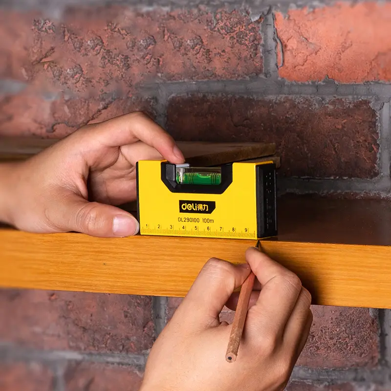 Deli Mini Digital Protractor Angle Finder Inclinometer Electronic Measurement Level Slope Test Ruler Length 100mm Aluminum - Image 3