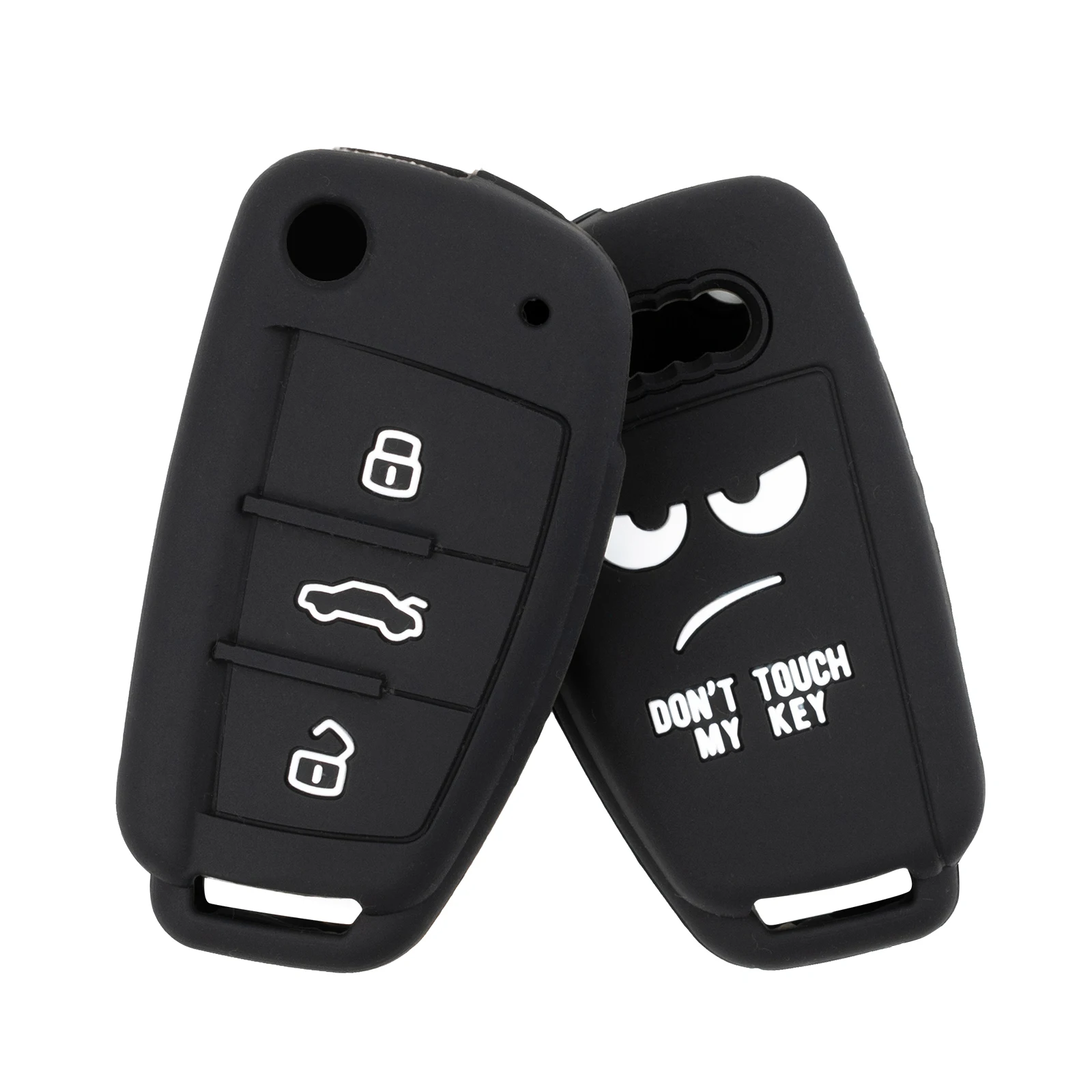 For Audi A1 S1 A2 A3 S3 A5 A6 A8 S6 Silicone Car Key Cover Shell RS4 RS6 TT Q3 Q7 R8 QUATTRO Flip Remote Key Case Fob Keyless