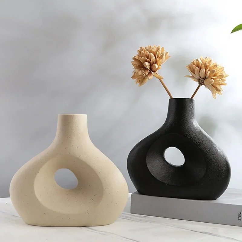

Керамические вазы Vilead в скандинавском стиле для современного искусства, сушеные цветы, пампасная трава, стол, офис, гостиная, аксессуары для украшения интерьера дома