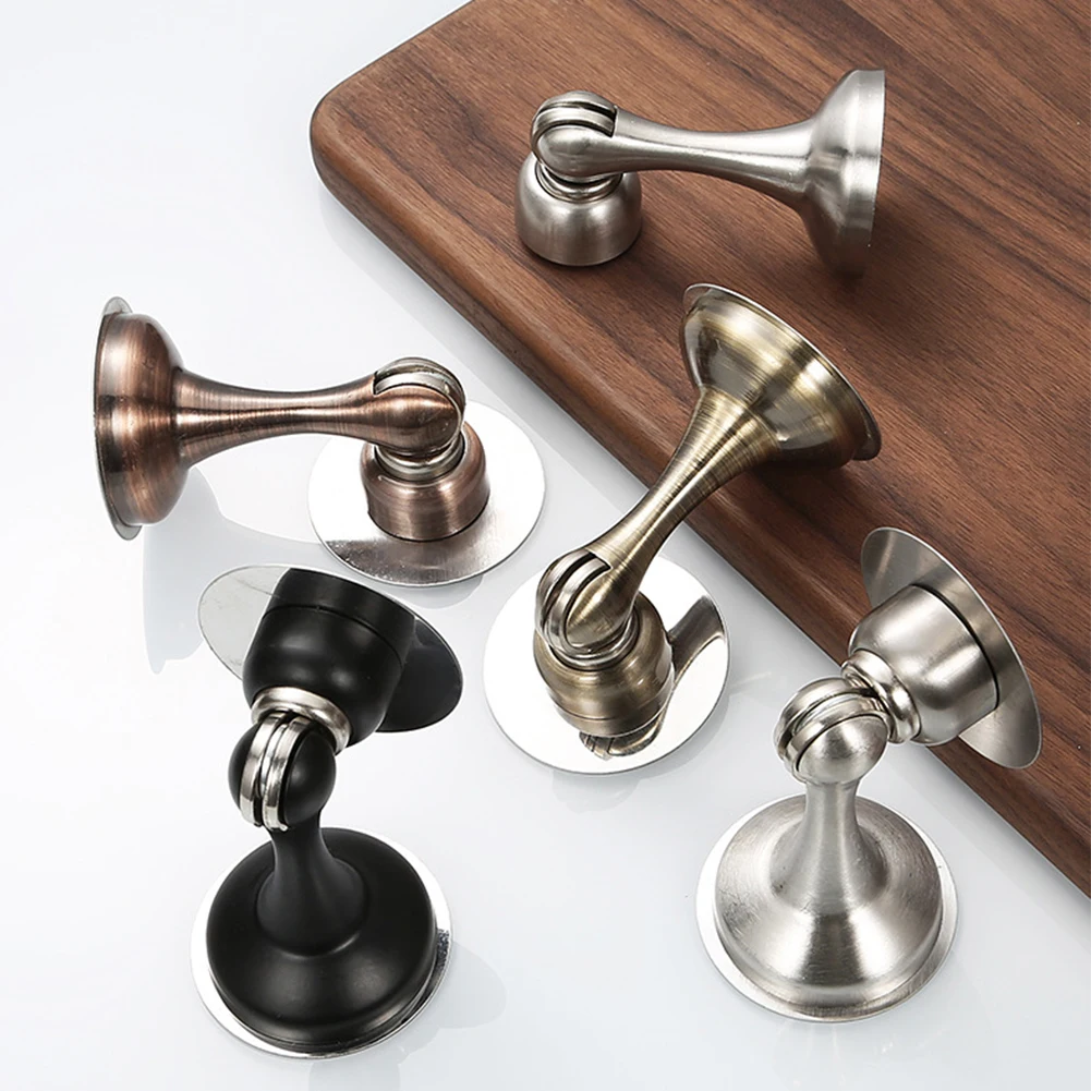 Magnetic Door Stopper Keep Door Open Stainless Steel Holder No Drilling Catch Anti-Rust For Various Types magnetic door stopper
