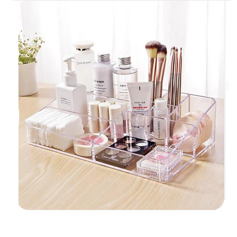 Makeup Organizer Office Organizer Box Cosmetic Plastic Storage Box Desk Bathroom Cosmetic Storage Case Cosmetic Storage Rack 3
