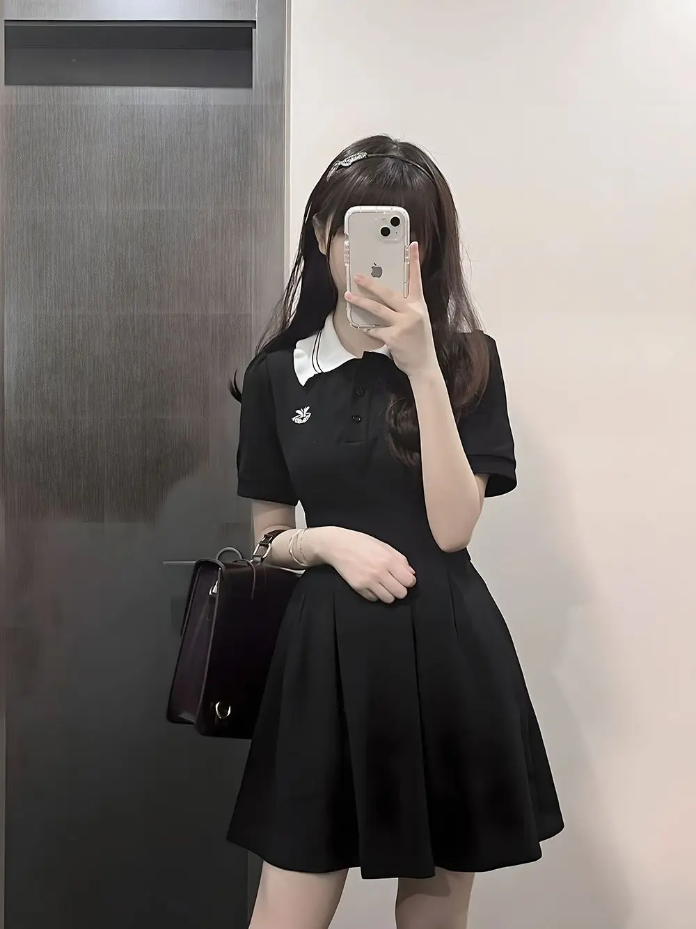 Shirt Dress Woman Polo Neck 2024 Casual Bodycon Korean Style