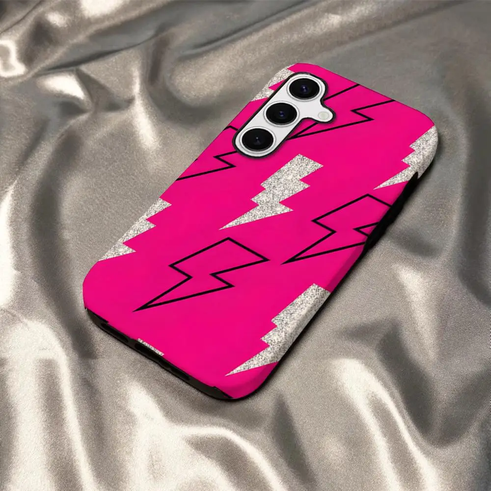Glossy HD Hard PC Cover - Preppy Stars Pink Phone Case