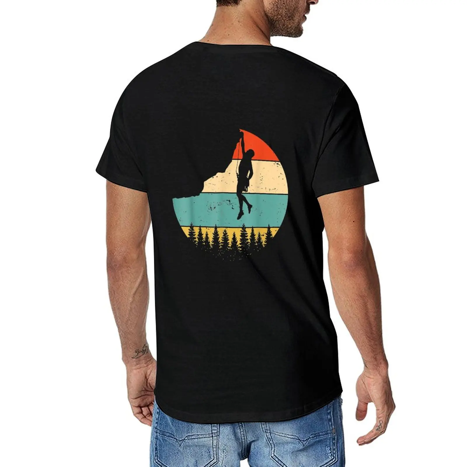 

Rock Climbing Mountain Climber Rock Climbing Climber Mountain Bouldering Funny T-Shirt anime summer tops mens funny t shirts