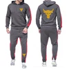 Dwayne Johnson Brahma Bull Tattoo Logo Print Spring Autumn Men's Tracksuit High Quality Loose Hoodies+Casual Trousers Sports Set 2