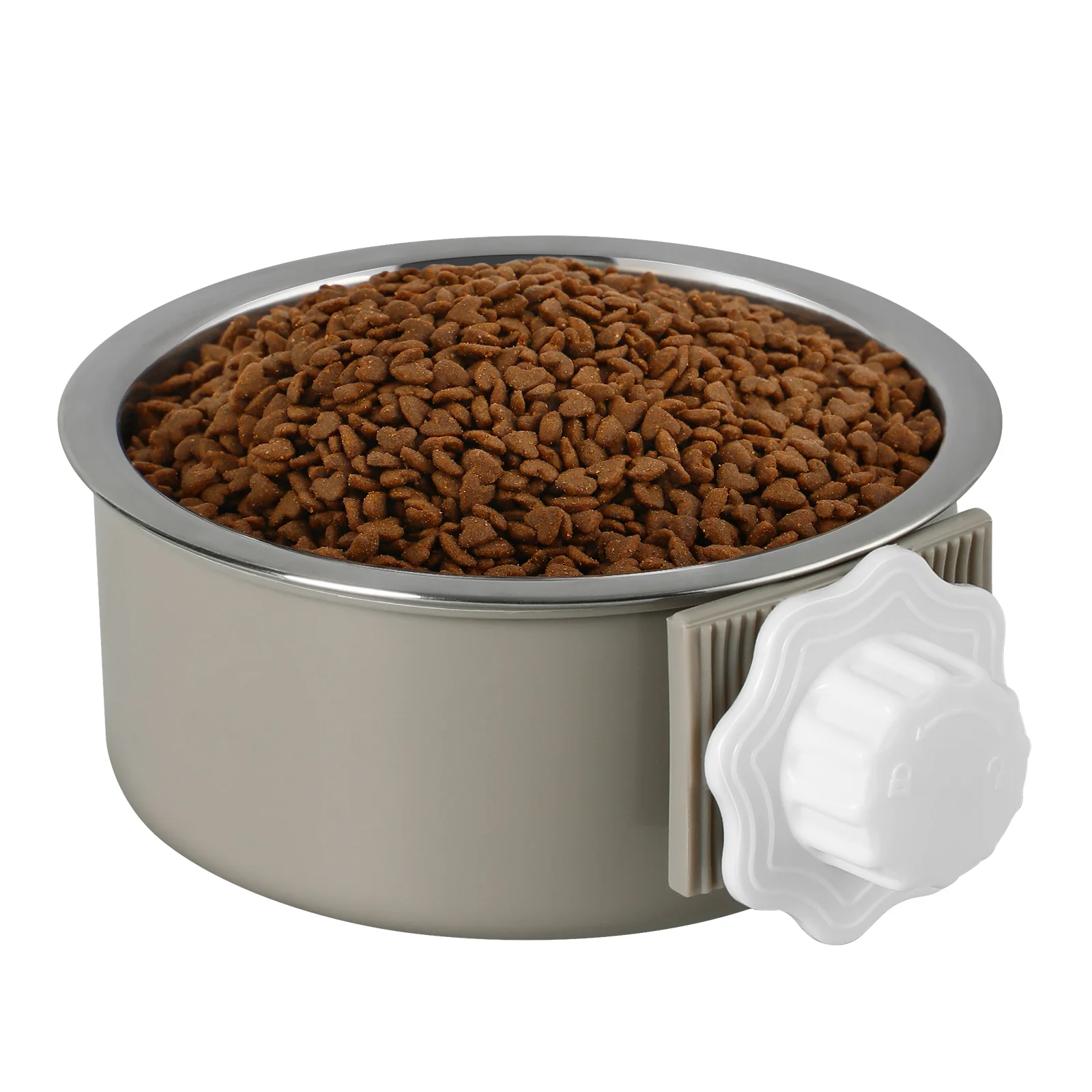 

POPETPOP Removable Stainless Steel Pet Feeding Bowl Hanging Pet Cage Bowl Food Water Feeder