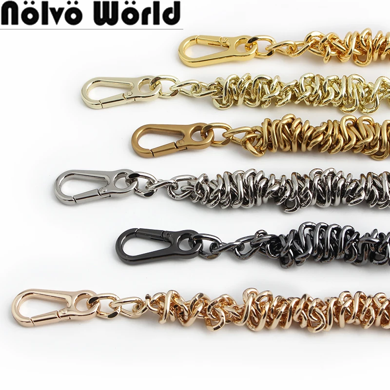 1/5/10PCS 39CM Aluminium Durable Metal Short Chains With Buckle For Handbag Tote Shoulder Bag Purse Strap Decoration Accessories