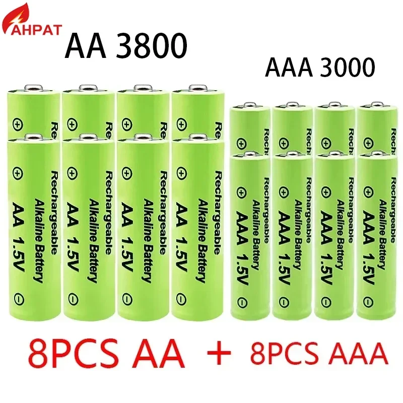 1.5V AA + AAA NI MH  AA Battery AAA Alkaline 3800-3000mah For Torch Toys Clock MP3 Player Replace Ni-Mh Battery 5