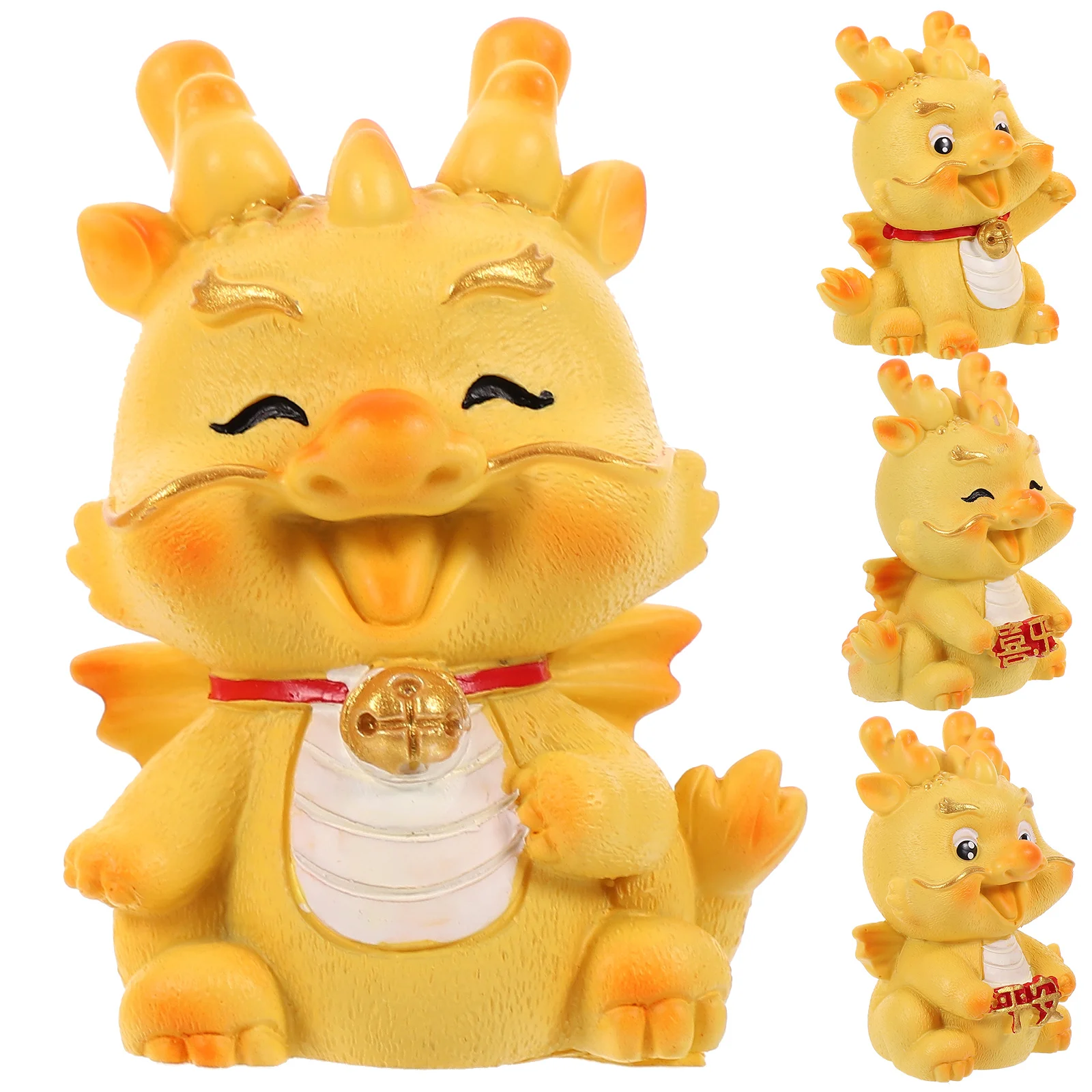 

Статуэтка дракона, год смолы, украшения для творчества, украшения для комнаты, автомобиля (мирный (желтый)