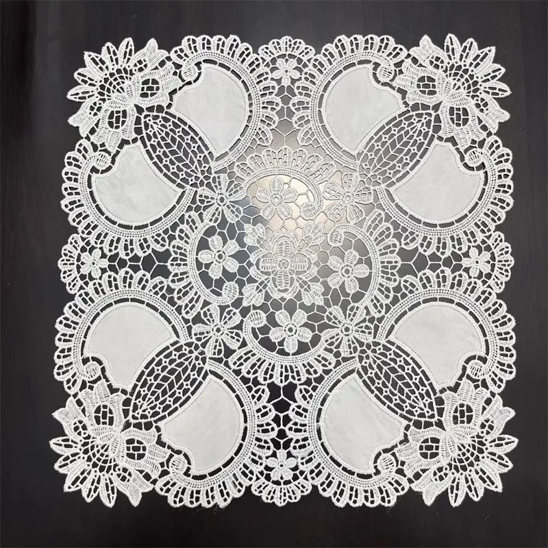 

TOP cotton flower embroidery table place mat cloth Wedding Christmas dining placemat kitchen Table decoration and accessories