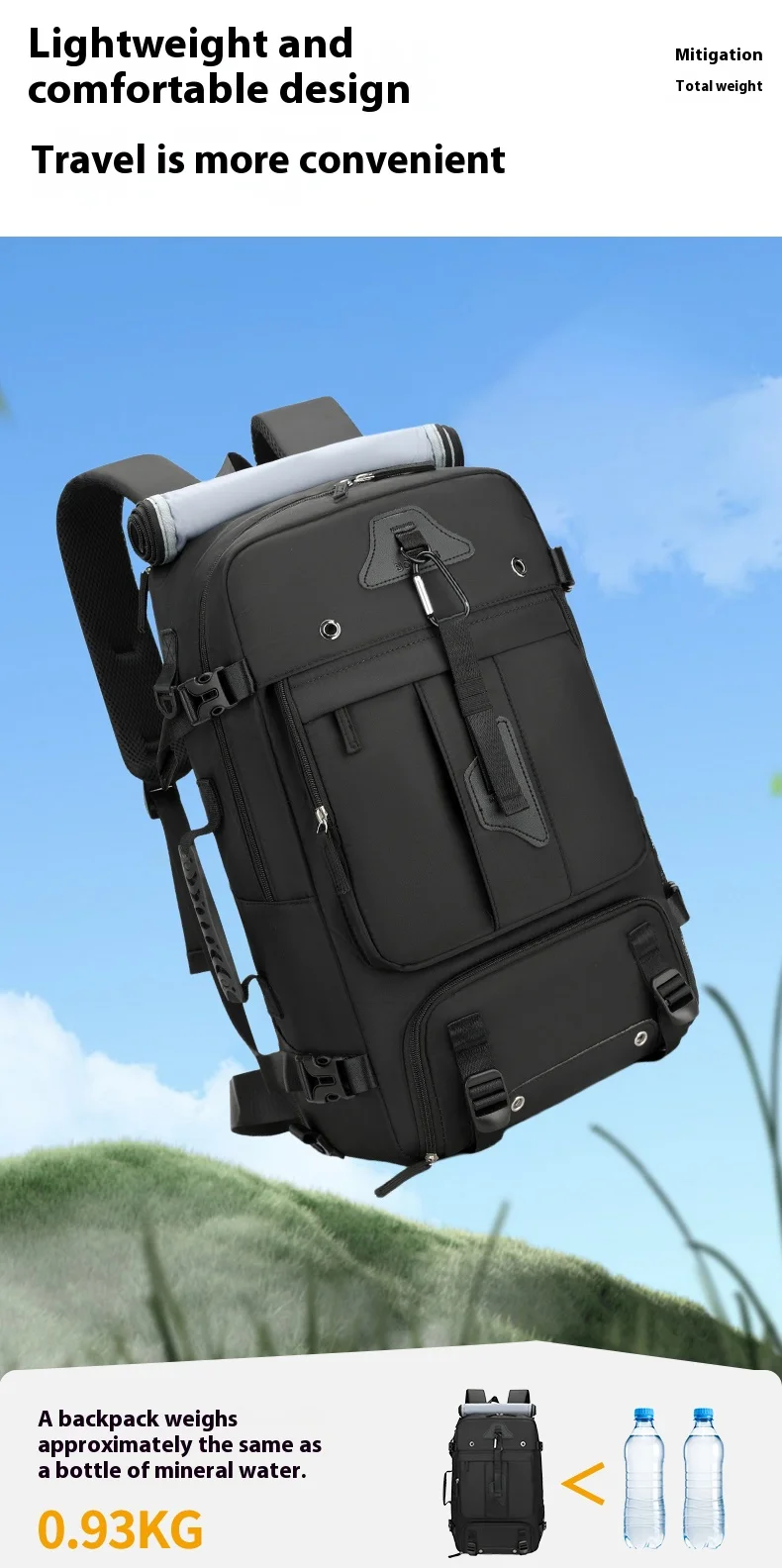 Cross-Border-Rucksack für Herren mit Hochwertiger Ausstrahlung, Großer Kapazität, Tragbare Reisetasche, Outdoor-Wanderrucksack – Detail 8