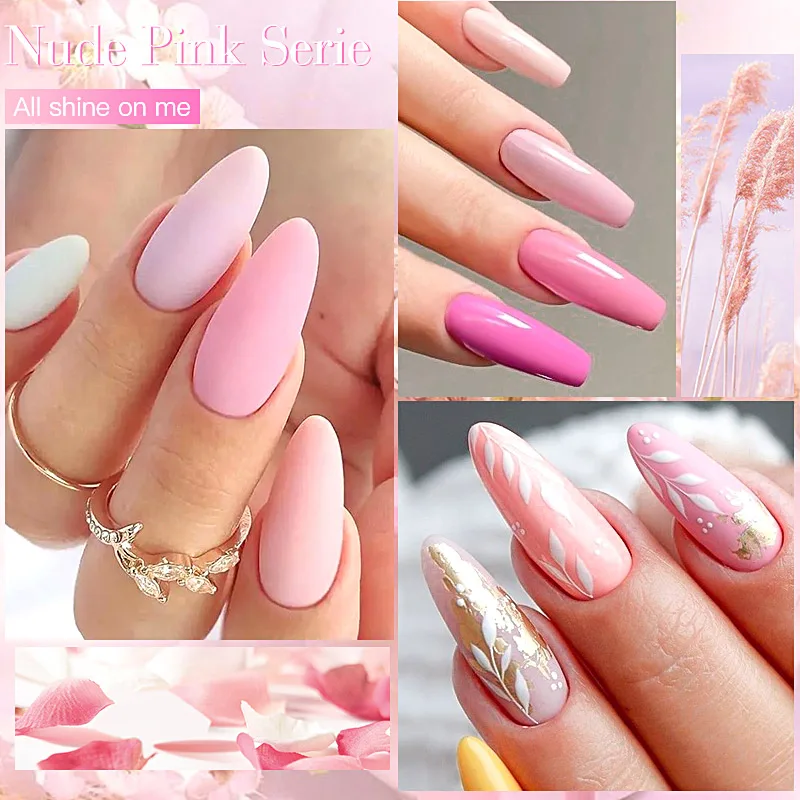 140pcs/set Color Gel Nail Polish Set Semi Permanent Soak Off Uv Gel Nude Glitter Varnish Nails Salon Professional Manicure Set 4