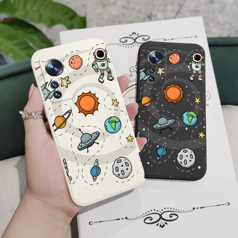 Astronaut-Themed Liquid Silicone Phone Case