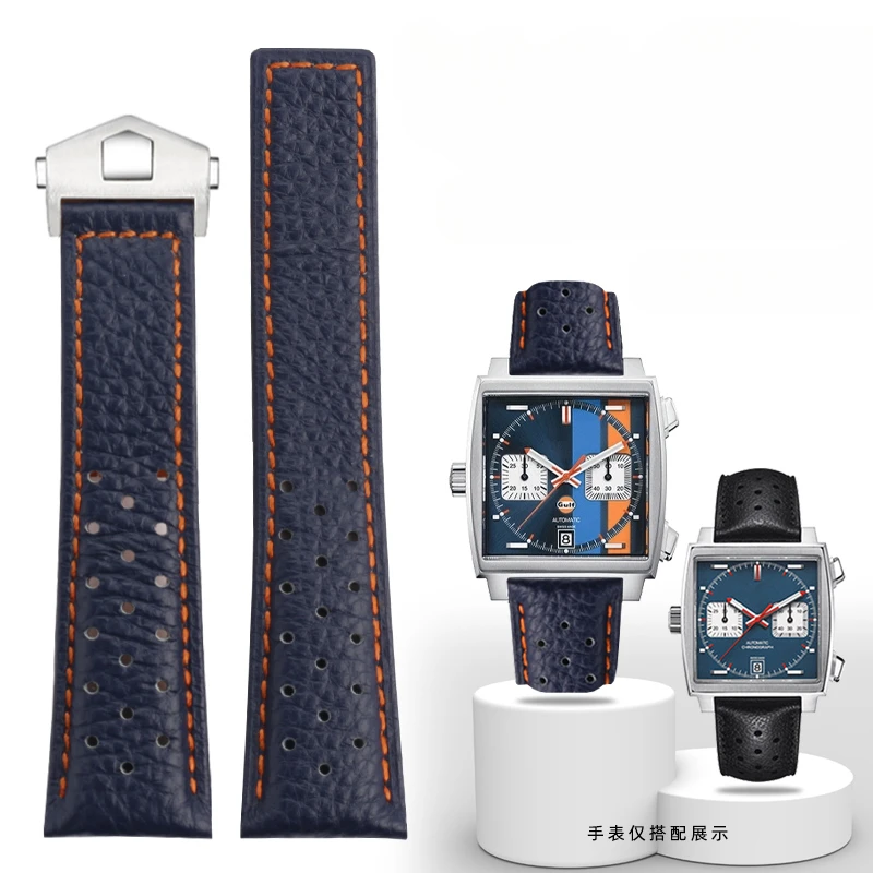 Per Tag Heuer Monaco Series Square Con Cinturini Per Attrezzi Calila Competitivo Modello Litchi In Vera Pelle Sostituire Il Cinturino