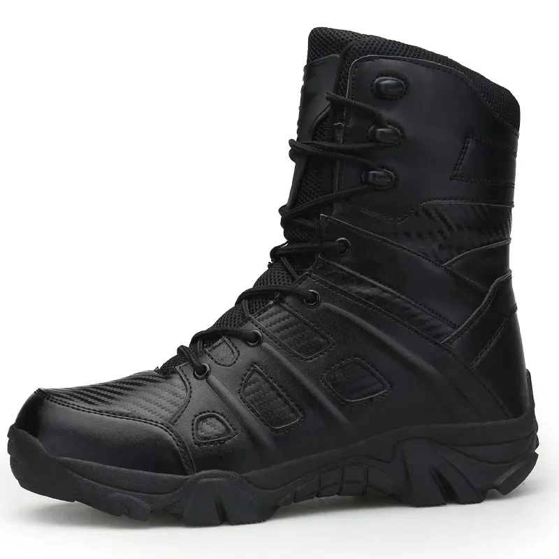 Men Tactical Boots Winter Leather Waterproof Desert Combat Work Shoes Mens Ankle Boot Man Plus Size outdoor boots men leather boots