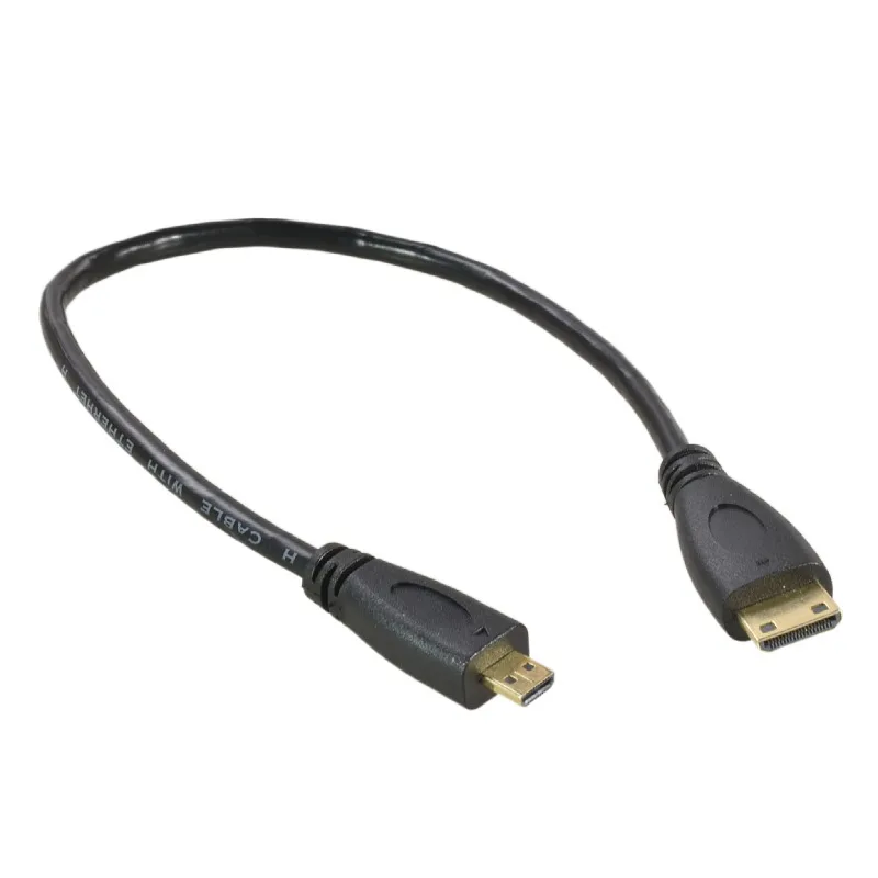 1080p 3D Micro HDMI-compatible to Mini HDMI-compatible Cable GoPro Sony Projector's Public to Public hdmi cable adapter conversion cable adapter hdmi extension cable micro hdmi to hdmi cable