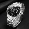 3pcs/set Men's Business Style Quartz Watch Set Fashion Casual Round Dial Calendar Watch (Box not included) Gift for men 6