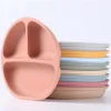 Silicone Tableware Children's Dinner Plate Separate Dinner Plate Auxiliary Food Training Tableware Set Snack Bowl 2