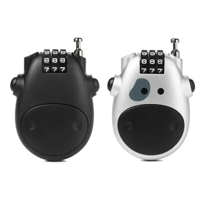 Bicycle Steel Cable Lock Suitcase Helmet Retractable Wire Rope Secure Padlock Anti-Theft Mini High-precision Password Locker