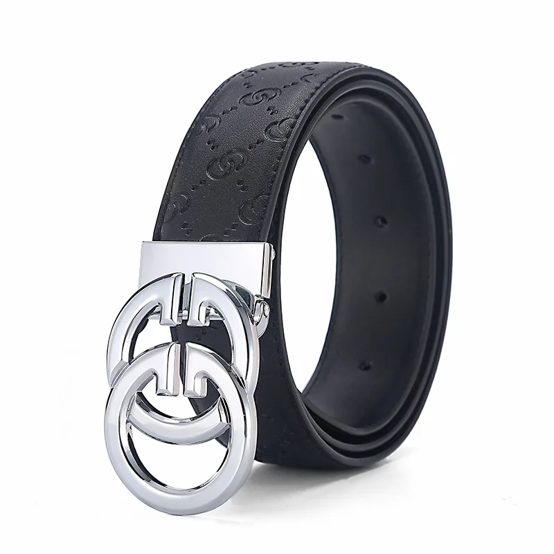 Men's Luxury Genuine Leather Belt with Automatic Alloy Buckle - Premium Designer Waist Strap
