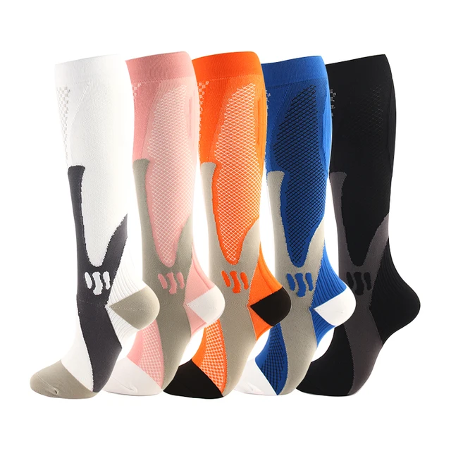 Compression Stockings Socks 3/5/6/7/8 pairs per set Unisex Sports Socks Lot Prevent Varicose Veins Nurse Socks Compression 5 Pair F