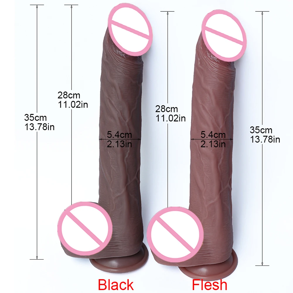 Sex Toys 35CM Silicone Dildo Penis For Men Women Thick Glans Real Dong Suction Cup