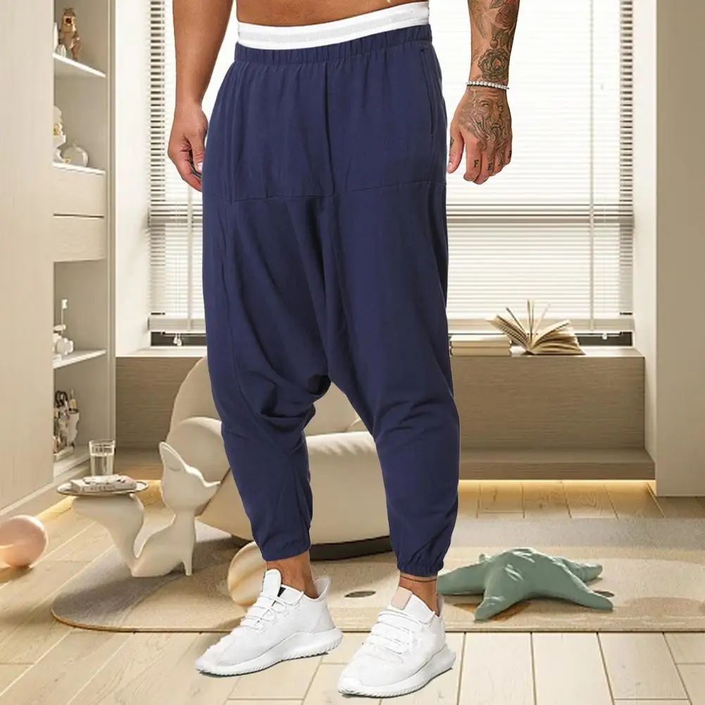 

Cool Men Sweatpants Oversized Men Cross Pants Ankle-banded Comfortable Men Cross Pants Daily Wear