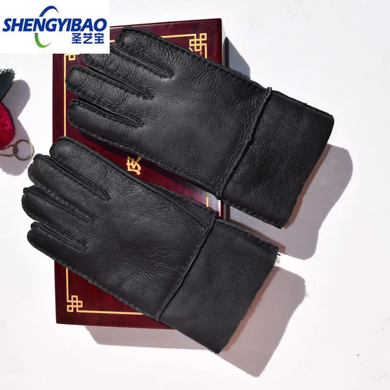 Manufacturer Promotion Sheepskin Men's Winter Warm Outdoor Riding Finger Wholesale |