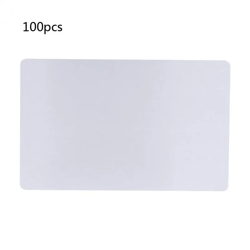 100 팩 두꺼운 0.18mm 명함 공백 컬러 마감 알루미늄 금속 카드
