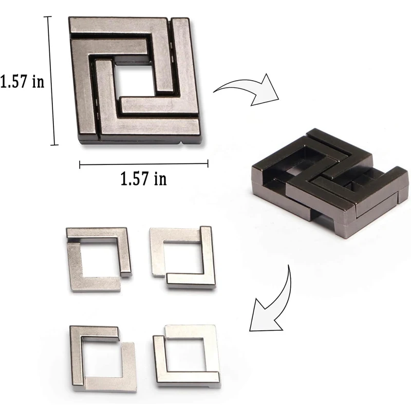 Advanced IQ Disentanglement Puzzle Set - 9 Brain-Teasing Challenges
