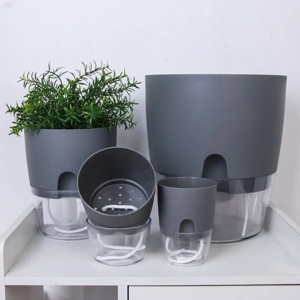 2 layer Succulent plant With cotton rope Hydroponics Self-watering Lazy Flowerpot Watering Planter Flower pot