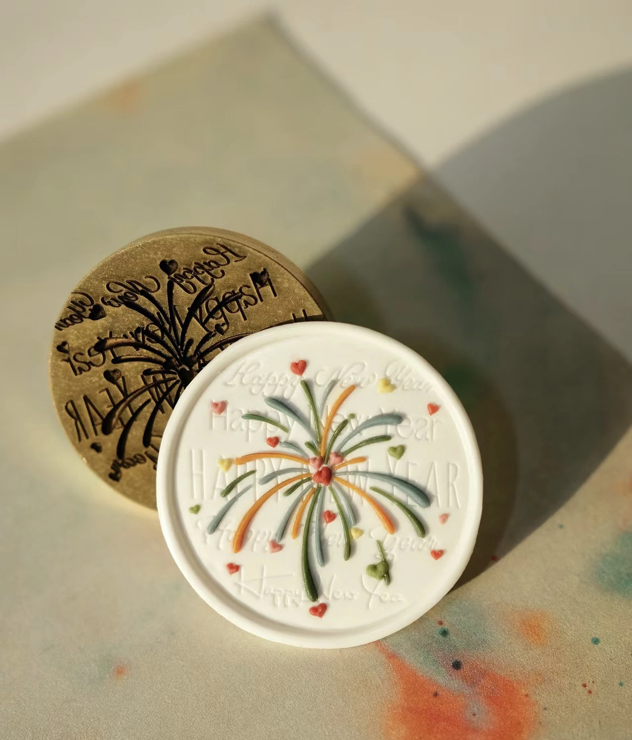 Fine Carving Fire Seal Stamp Multi-Layer Relief Copper Head Brass DIY Cute Handmade Invitation Envelope Cheap Teaching Stamp