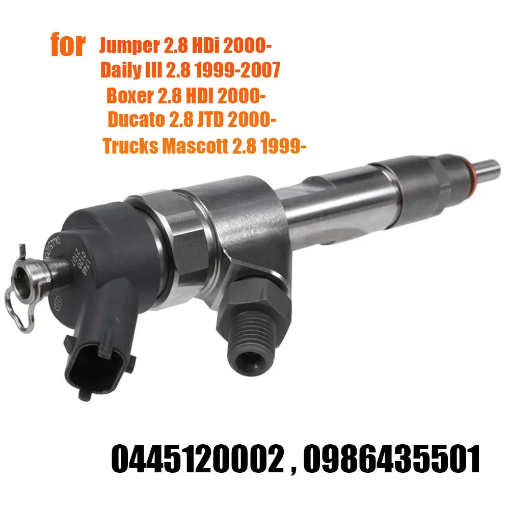 Diesel injector tube Fuel injector cleaner Fuel injector removal tool Fuel injector seals 0445120002 New Diesel Fuel Injector 0986435501 For Citroen Jumper Iveco Daily Peugeot Boxer Fiat Ducato 2.8 HDI 1999 -