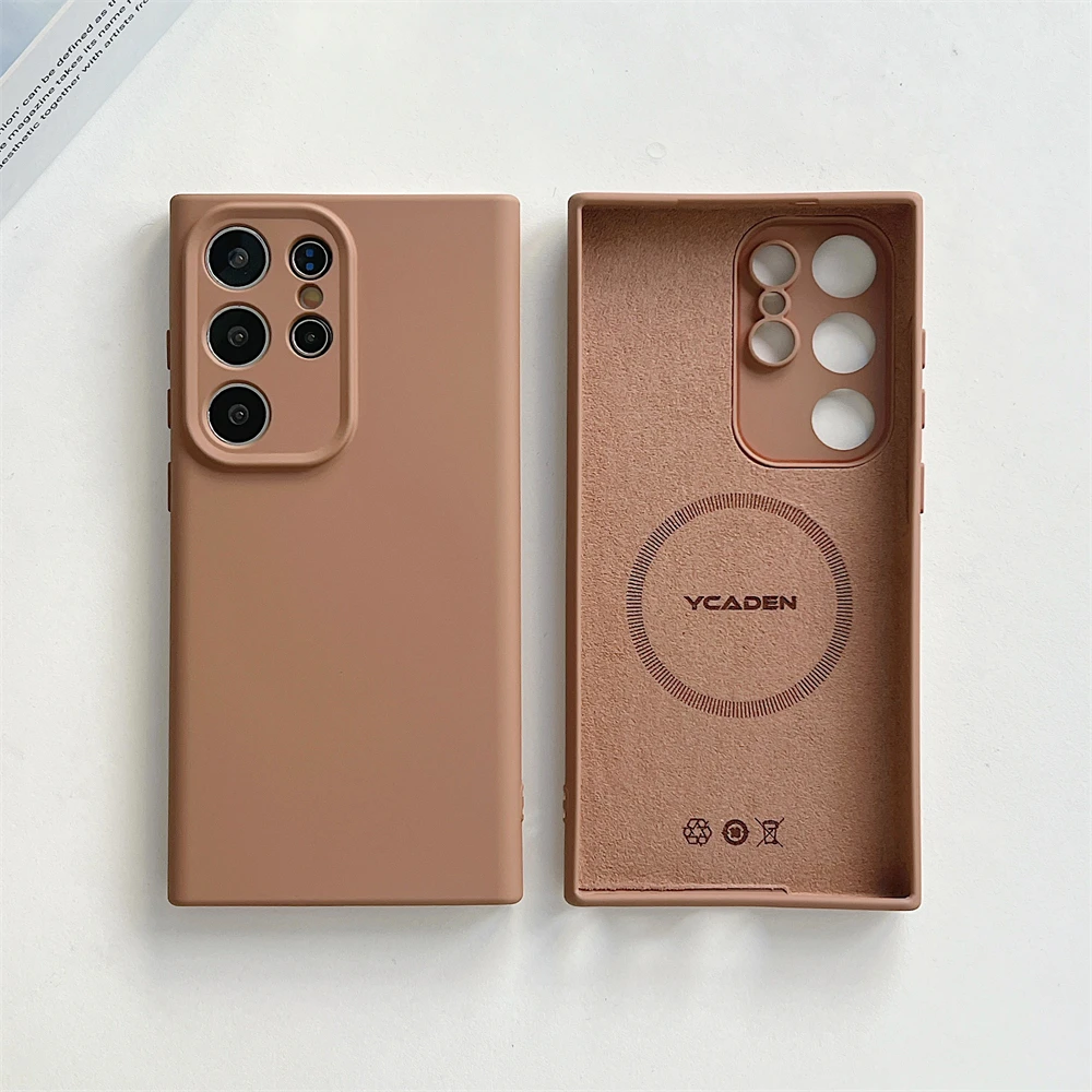 Soft Liquid Silicone Magnetic Shockproof Case with Wireless Charging Support
