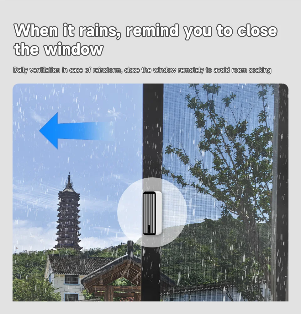 Powerful Rain Sensor For Home Automation Zigbee Wireless Real Time Water Savings