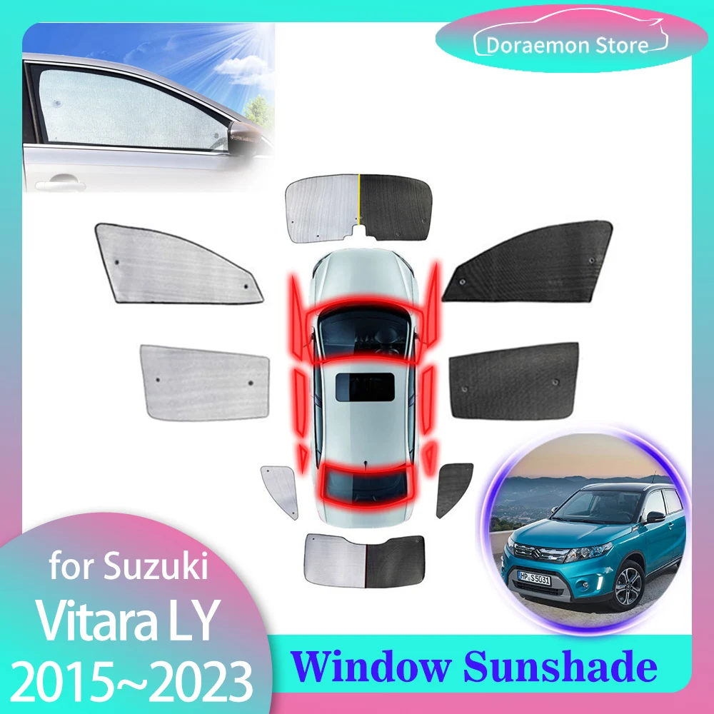 

Солнцезащитные очки с полным покрытием для Suzuki Vitara эскудо LY S Turbo 2015 ~ 2023 2016 2017 2018 2019 2020 2021 2022, солнцезащитный козырек для заднего стекла, коврики, ветрозащитные занавески, аксессуары