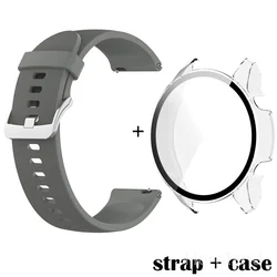 High-Performance 22mm Silicone Watch Band with Protective Case for Smartwatches (C group)