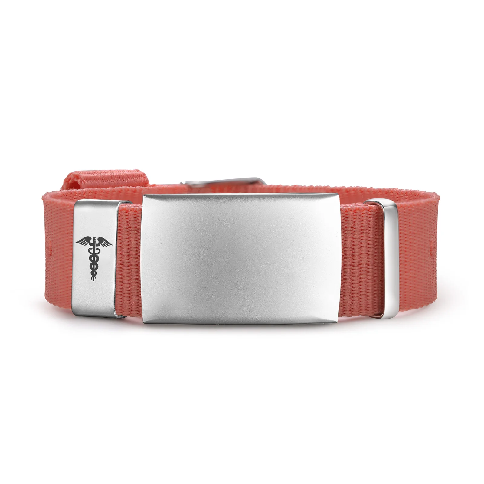 Divoti Sport Medical ID Bracelet - Adjustable Silicone Band, Custom Engraved, Rose Gold & White