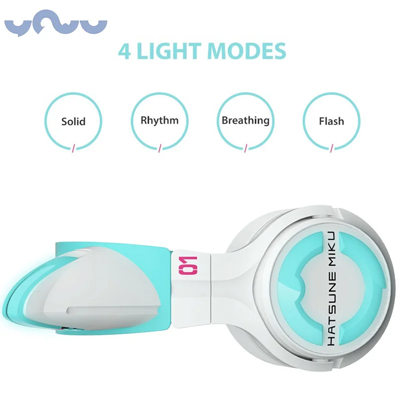 YOWU Hatsune Miku Anime Wireless Gaming Headsets APP Control RGB